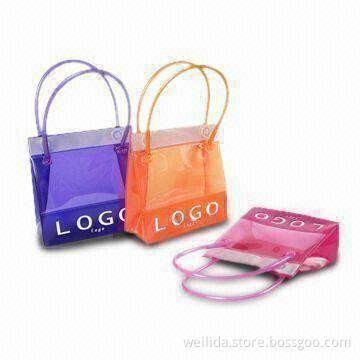 Promotional Cosmetic Bags with Plastic Hook, Made of 0.5mm PVC, Sized 11.5 x 4.5 x 12cm